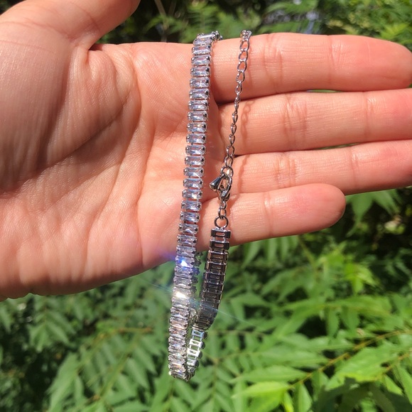 Jewelry - 18k White Gold Plated Diamond Choker Jewelry ✨